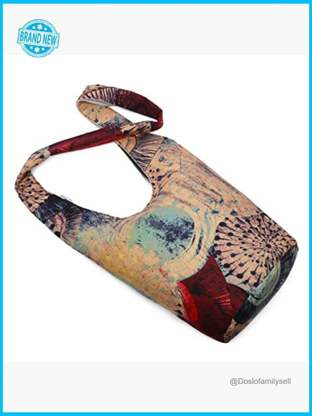 Canvas Hippie Crossbody Bag Boho Hobo Shoulder Handbag Casual Lightweight